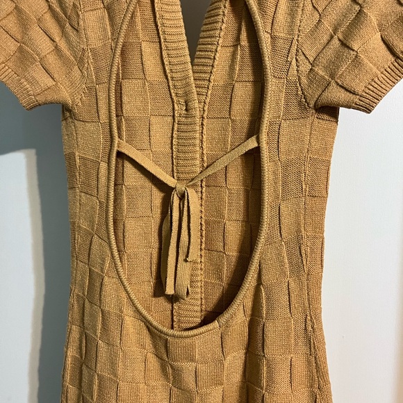Urban Outfitters body-con sweater dress in       size S-P.  Mustard color. - Picture 6 of 6
